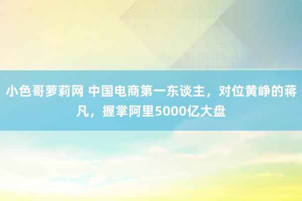 小色哥萝莉网 中国电商第一东谈主，对位黄峥的蒋凡，握掌阿里5000亿大盘