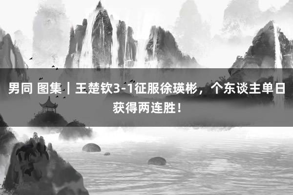 男同 图集｜王楚钦3-1征服徐瑛彬，个东谈主单日获得两连胜！