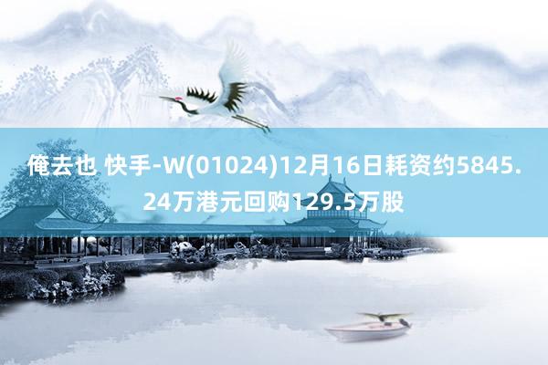 俺去也 快手-W(01024)12月16日耗资约5845.24万港元回购129.5万股