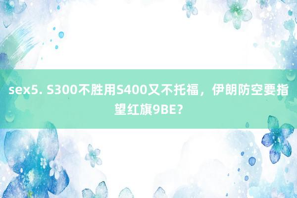 sex5. S300不胜用S400又不托福，伊朗防空要指望红旗9BE？
