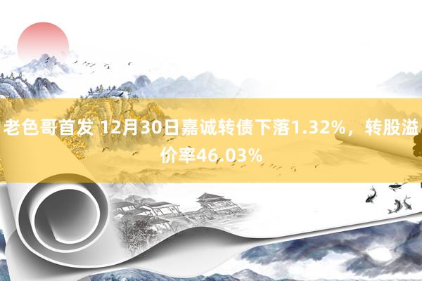老色哥首发 12月30日嘉诚转债下落1.32%，转股溢价率46.03%