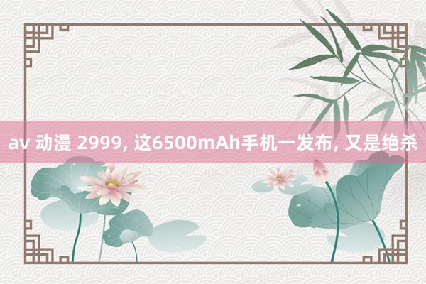 av 动漫 2999， 这6500mAh手机一发布， 又是绝杀