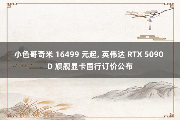 小色哥奇米 16499 元起， 英伟达 RTX 5090 D 旗舰显卡国行订价公布