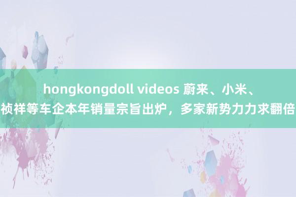hongkongdoll videos 蔚来、小米、祯祥等车企本年销量宗旨出炉，多家新势力力求翻倍