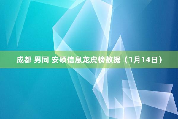 成都 男同 安硕信息龙虎榜数据（1月14日）