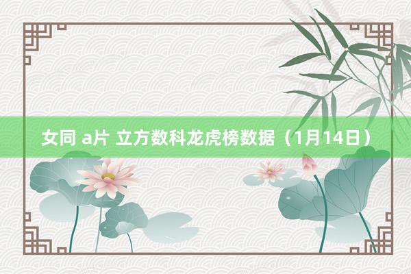女同 a片 立方数科龙虎榜数据（1月14日）
