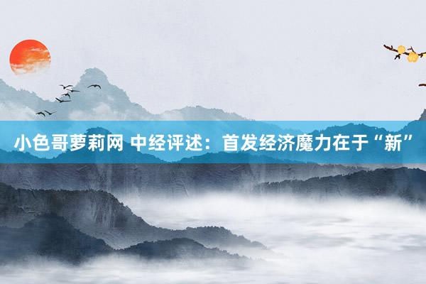 小色哥萝莉网 中经评述：首发经济魔力在于“新”
