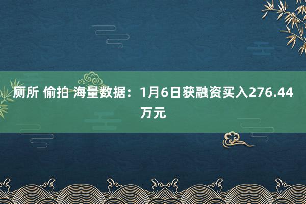 厕所 偷拍 海量数据：1月6日获融资买入276.44万元