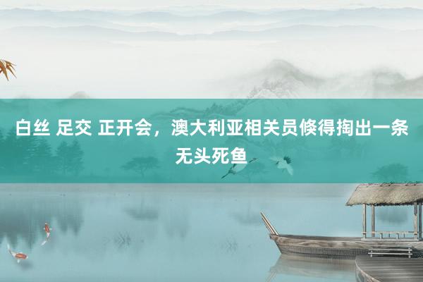 白丝 足交 正开会，澳大利亚相关员倏得掏出一条无头死鱼