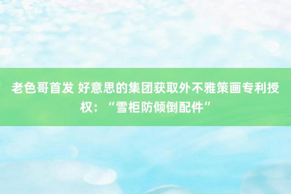 老色哥首发 好意思的集团获取外不雅策画专利授权：“雪柜防倾倒配件”