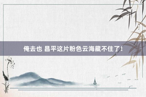 俺去也 昌平这片粉色云海藏不住了！