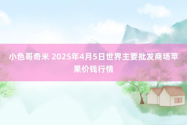 小色哥奇米 2025年4月5日世界主要批发商场苹果价钱行情