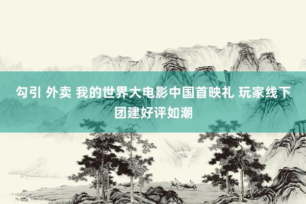 勾引 外卖 我的世界大电影中国首映礼 玩家线下团建好评如潮