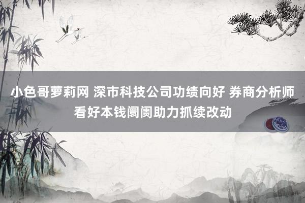 小色哥萝莉网 深市科技公司功绩向好 券商分析师看好本钱阛阓助力抓续改动