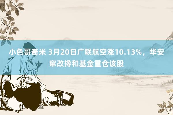 小色哥奇米 3月20日广联航空涨10.13%，华安窜改搀和基金重仓该股