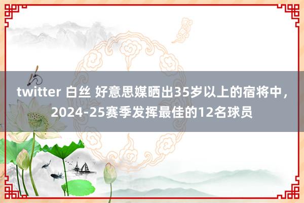 twitter 白丝 好意思媒晒出35岁以上的宿将中，2024-25赛季发挥最佳的12名球员