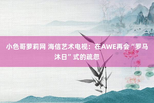 小色哥萝莉网 海信艺术电视：在AWE再会“罗马沐日”式的疏忽