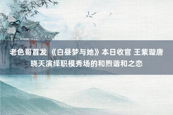 老色哥首发 《白昼梦与她》本日收官 王紫璇唐晓天演绎职模秀场的和煦谐和之恋