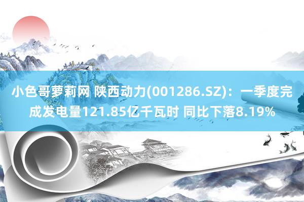 小色哥萝莉网 陕西动力(001286.SZ)：一季度完成发电量121.85亿千瓦时 同比下落8.19%