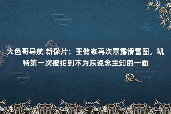 大色哥导航 新像片！王储家再次暴露滑雪图，凯特第一次被拍到不为东说念主知的一面