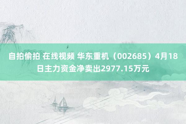 自拍偷拍 在线视频 华东重机（002685）4月18日主力资金净卖出2977.15万元