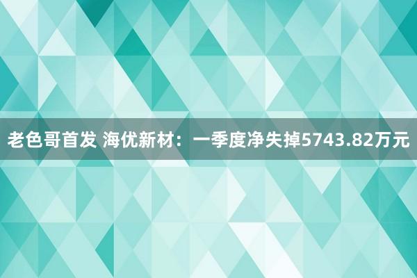 老色哥首发 海优新材：一季度净失掉5743.82万元