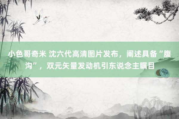 小色哥奇米 沈六代高清图片发布，阐述具备“腹沟”，双元矢量发动机引东说念主瞩目