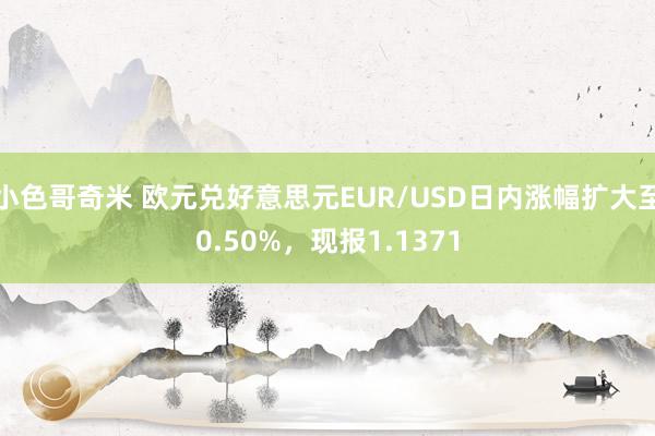 小色哥奇米 欧元兑好意思元EUR/USD日内涨幅扩大至0.50%，现报1.1371
